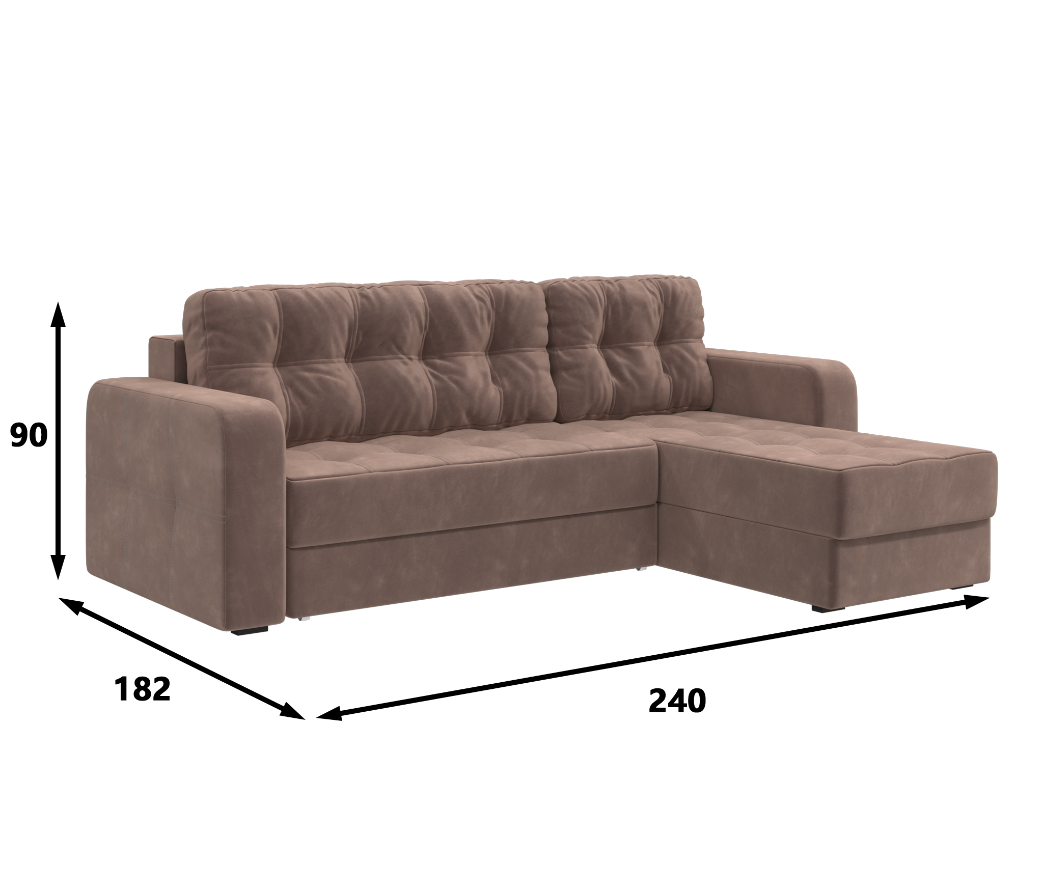 Угловой диван-кровать Йорк 4 Middle — 200х150 см код: 2994710